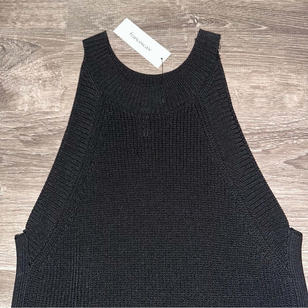 Francesca's Collections Black Ribbed Sweater - Picture 2 of 5